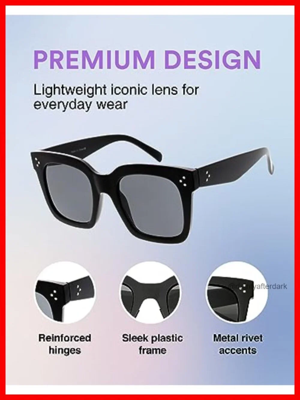 Polarized Square Sunglasses for Women Oversized Vintage UV400 Protection